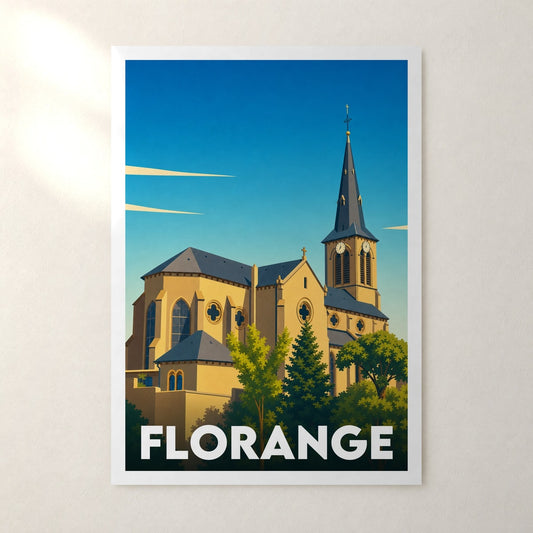 Affiche Florange – sans cadre, accrochée au mur