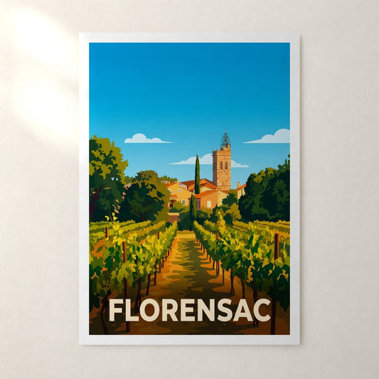 Affiche Florensac – sans cadre, accrochée au mur