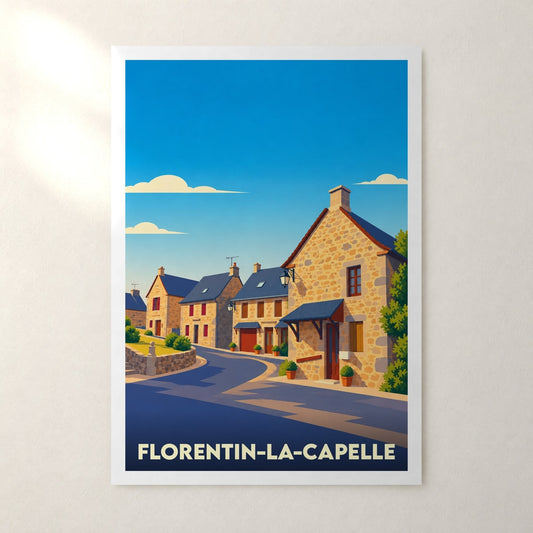 Affiche Florentin-la-Capelle – sans cadre, accrochée au mur