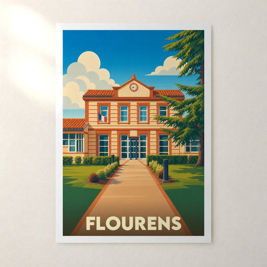 Affiche Flourens – sans cadre, accrochée au mur