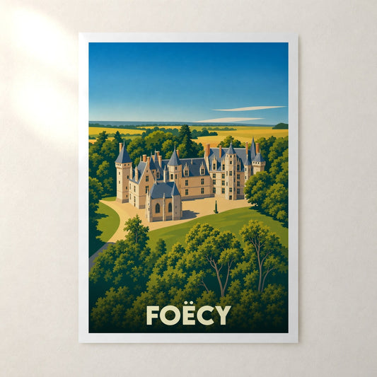 Affiche Foëcy – sans cadre, accrochée au mur