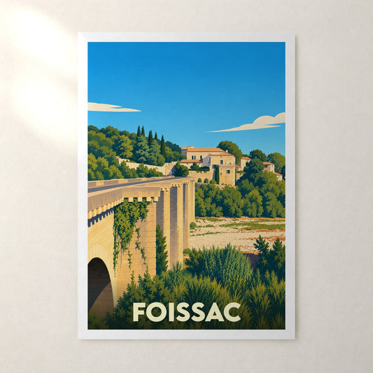 Affiche Foissac (Gard) – sans cadre, accrochée au mur
