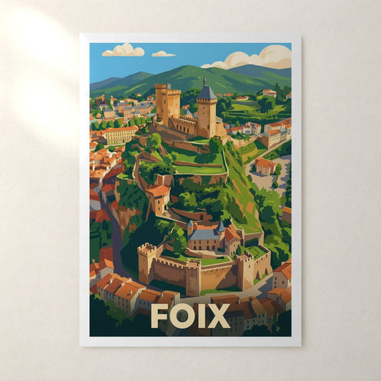 Affiche Foix – sans cadre, accrochée au mur