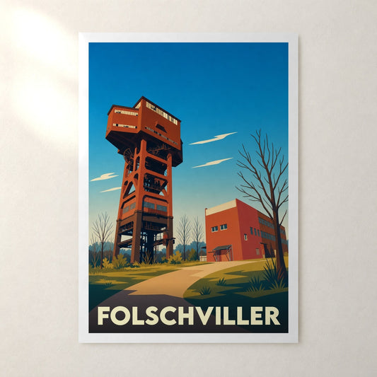 Affiche Folschviller – sans cadre, accrochée au mur
