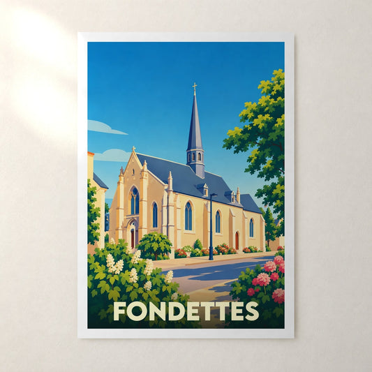 Affiche Fondettes – sans cadre, accrochée au mur