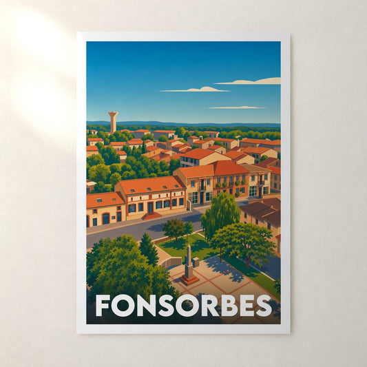 Affiche Fonsorbes – sans cadre, accrochée au mur