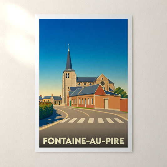 Affiche Fontaine-au-Pire – sans cadre, accrochée au mur