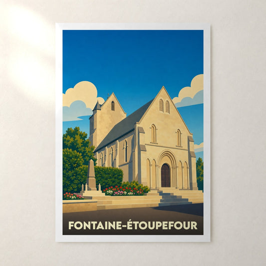 Affiche Fontaine-Étoupefour – sans cadre, accrochée au mur