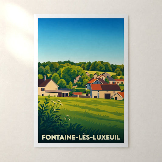 Affiche Fontaine-lès-Luxeuil – sans cadre, accrochée au mur