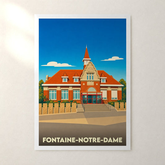 Affiche Fontaine-Notre-Dame – sans cadre, accrochée au mur