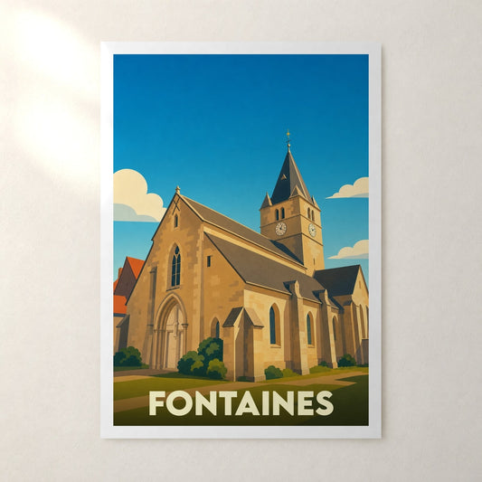 Affiche Fontaines – sans cadre, accrochée au mur