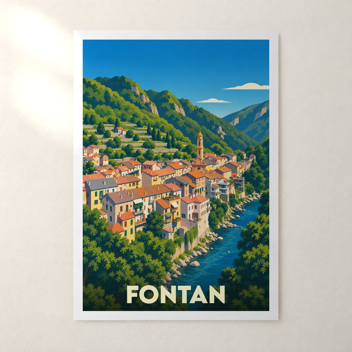 Affiche Fontan – sans cadre, accrochée au mur