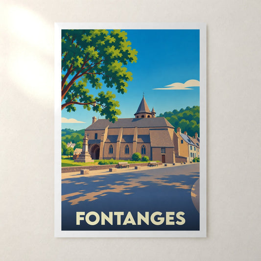 Affiche Fontanges – sans cadre, accrochée au mur