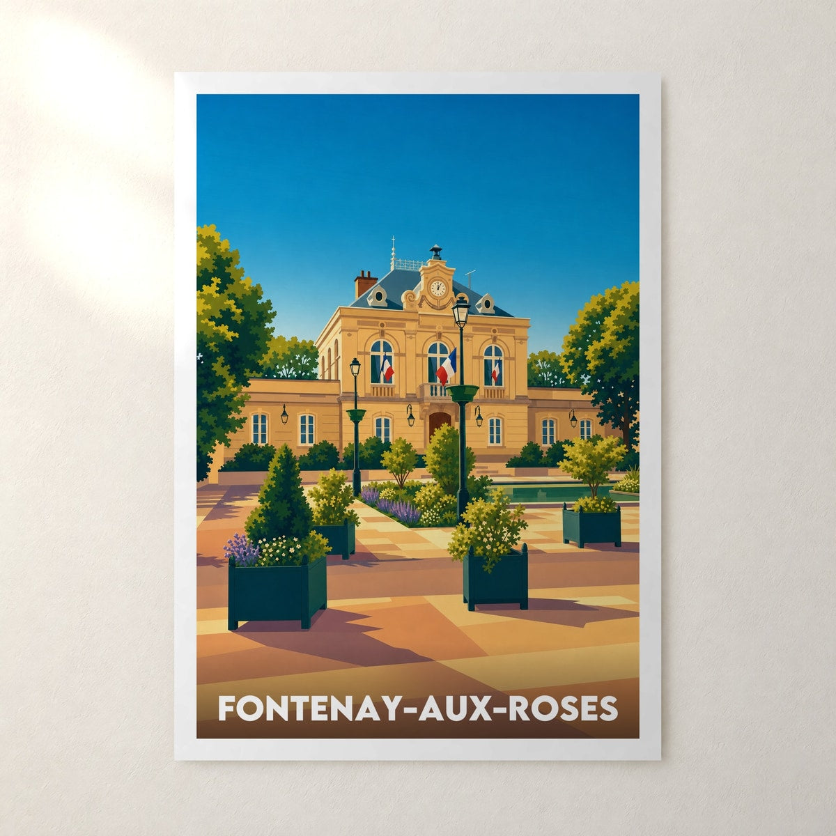 Affiche Fontenay-aux-Roses – sans cadre, accrochée au mur
