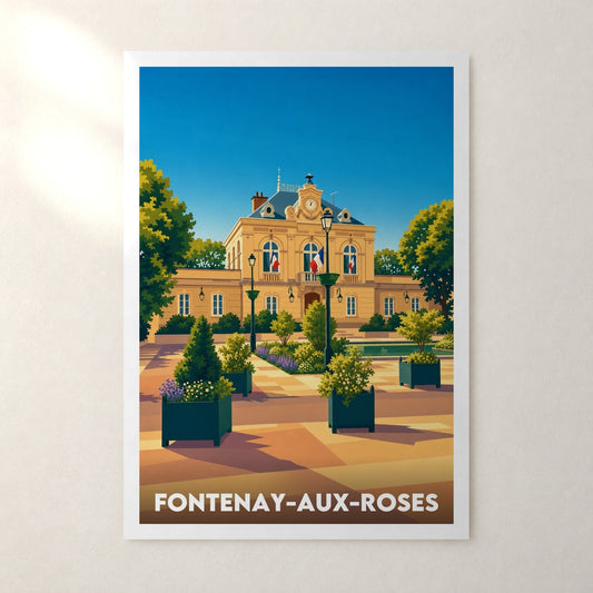 Affiche Fontenay-aux-Roses – sans cadre, accrochée au mur