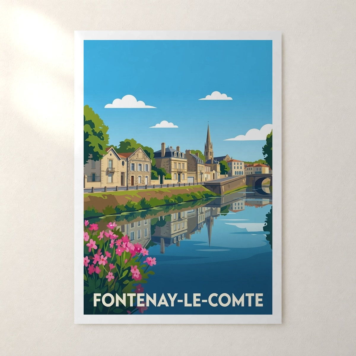 Affiche Fontenay-le-Comte – sans cadre, accrochée au mur