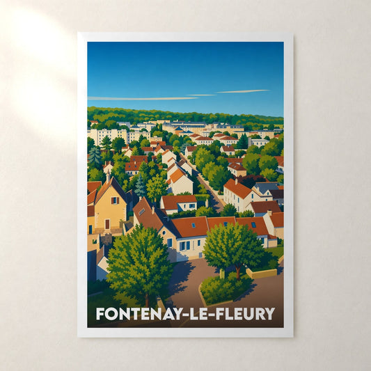 Affiche Fontenay-le-Fleury – sans cadre, accrochée au mur