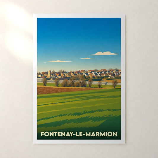 Affiche Fontenay-le-Marmion – sans cadre, accrochée au mur