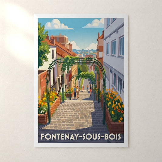 Affiche Fontenay-sous-Bois – sans cadre, accrochée au mur