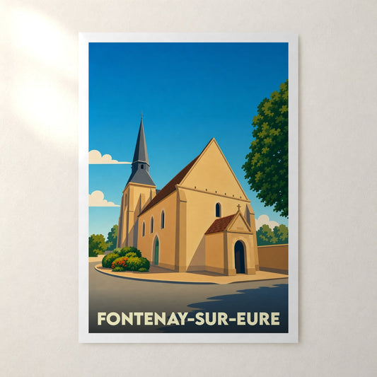 Affiche Fontenay-sur-Eure – sans cadre, accrochée au mur