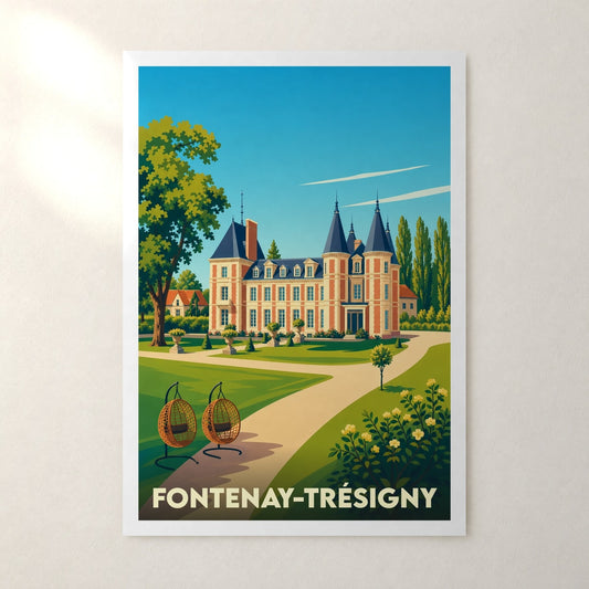 Affiche Fontenay-Trésigny – sans cadre, accrochée au mur