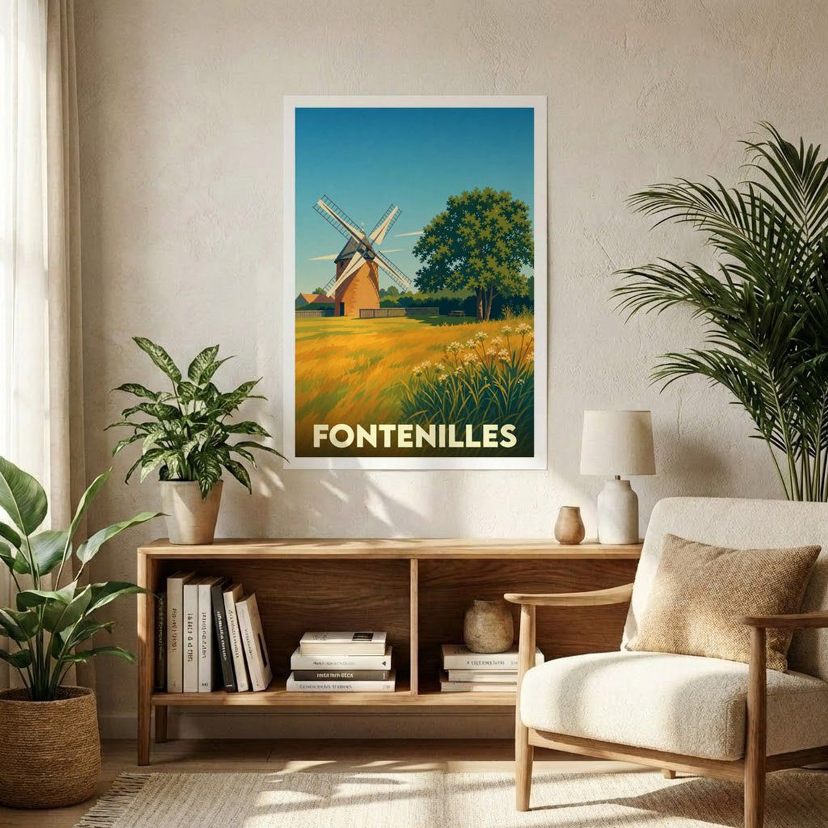 Affiche A1 (59,4 x 84,1 cm) Sans cadre souvenir de Fontenilles