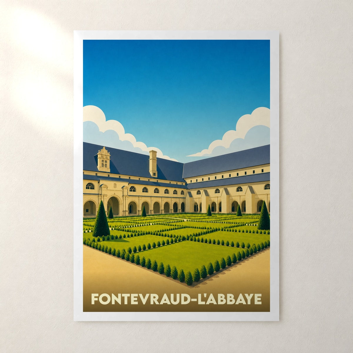 Affiche Fontevraud-l'Abbaye – sans cadre, accrochée au mur
