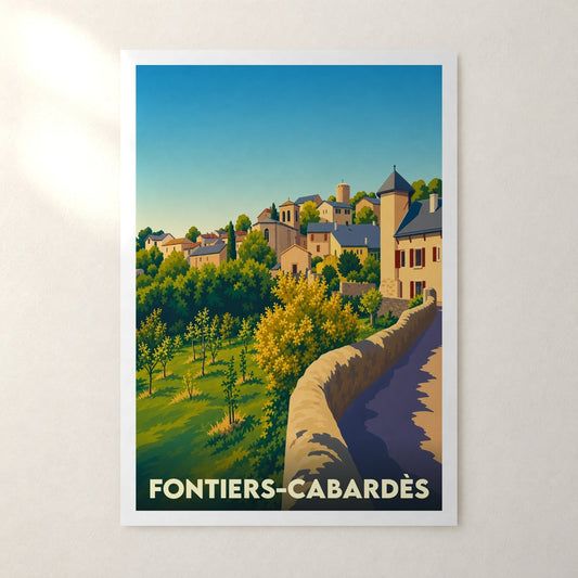 Affiche Fontiers-Cabardès – sans cadre, accrochée au mur