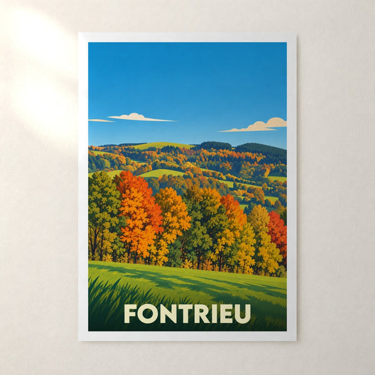 Affiche Fontrieu – sans cadre, accrochée au mur
