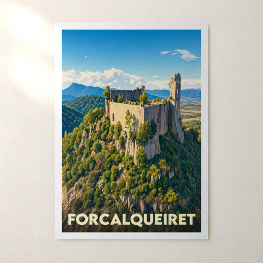 Affiche Forcalqueiret – sans cadre, accrochée au mur