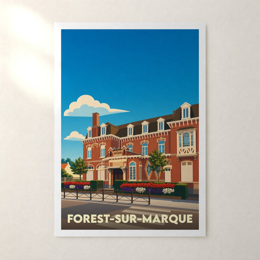 Affiche Forest-sur-Marque – sans cadre, accrochée au mur