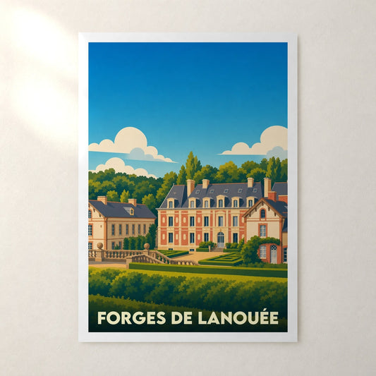 Affiche Forges de Lanouée – sans cadre, accrochée au mur