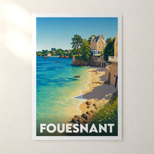 Affiche Fouesnant – sans cadre, accrochée au mur