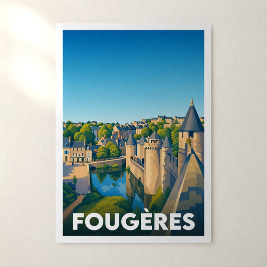 Affiche Fougères – sans cadre, accrochée au mur