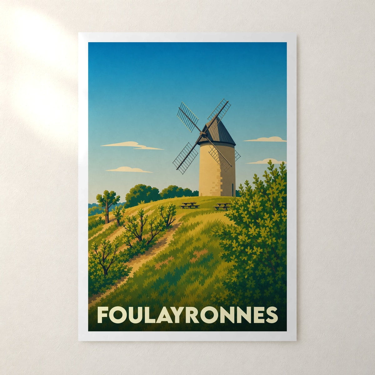 Affiche Foulayronnes – sans cadre, accrochée au mur