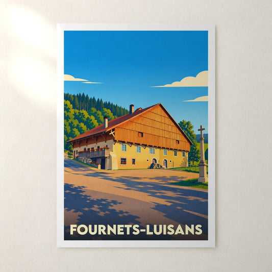 Affiche Fournets-Luisans – sans cadre, accrochée au mur