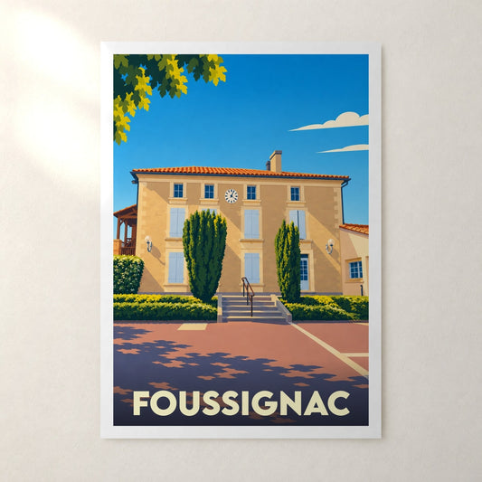 Affiche Foussignac – sans cadre, accrochée au mur