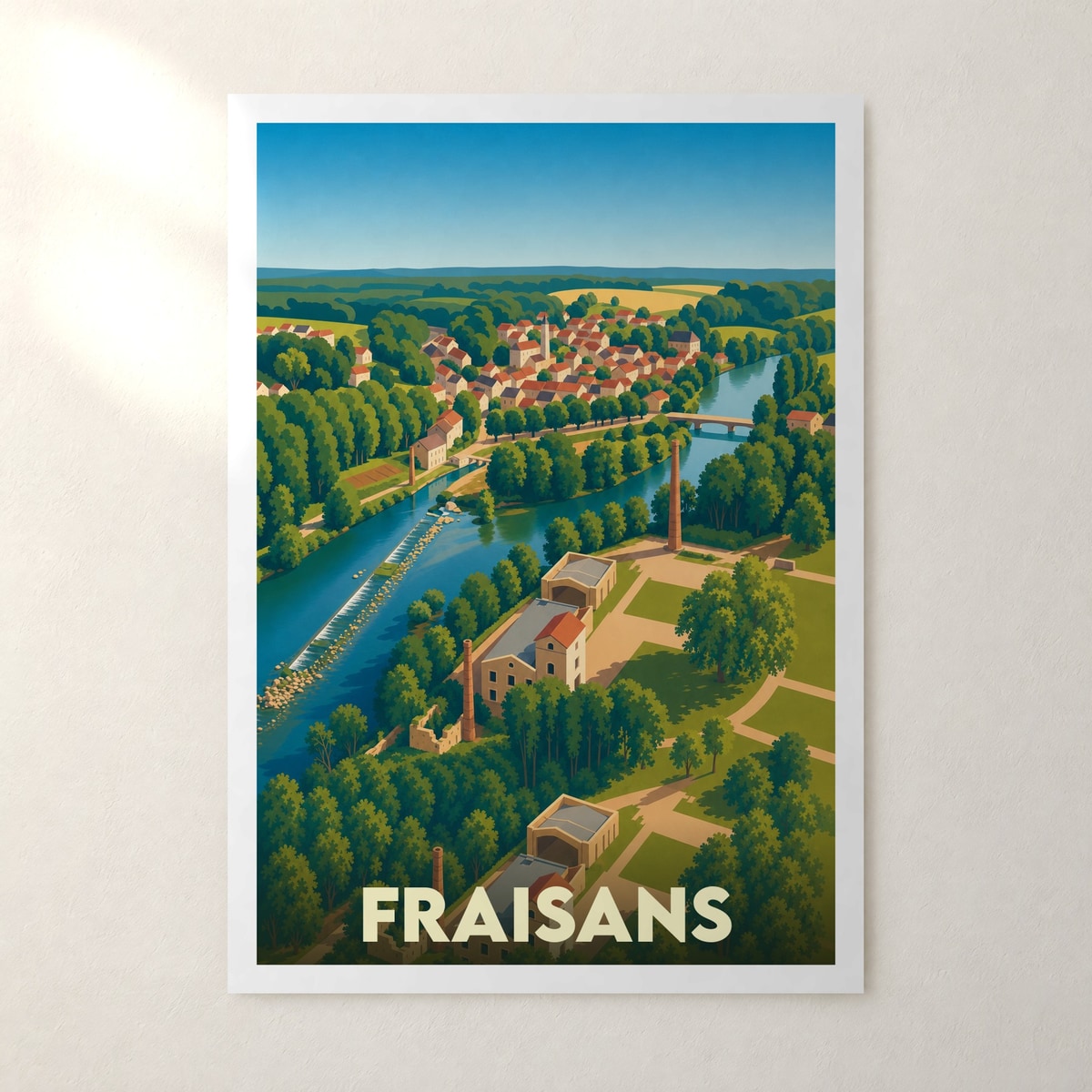 Affiche Fraisans – sans cadre, accrochée au mur