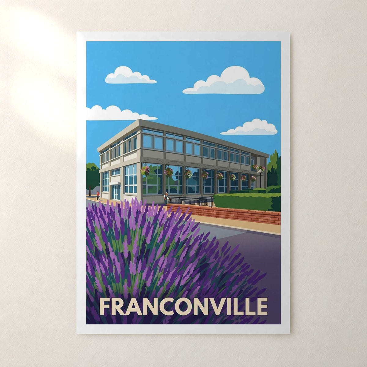 Affiche Franconville – sans cadre, accrochée au mur
