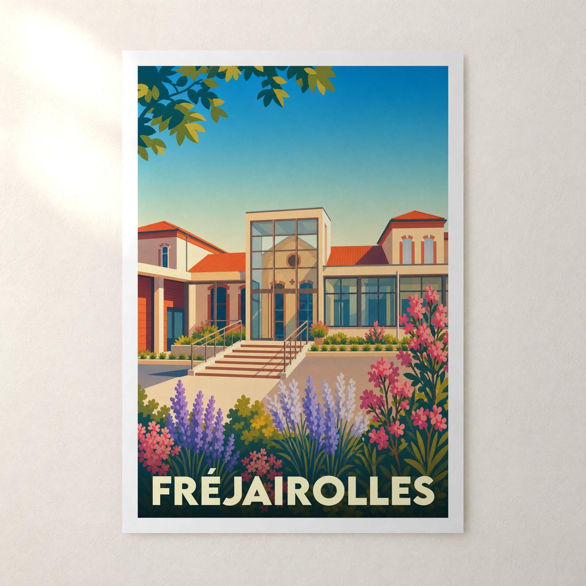 Affiche Fréjairolles – sans cadre, accrochée au mur