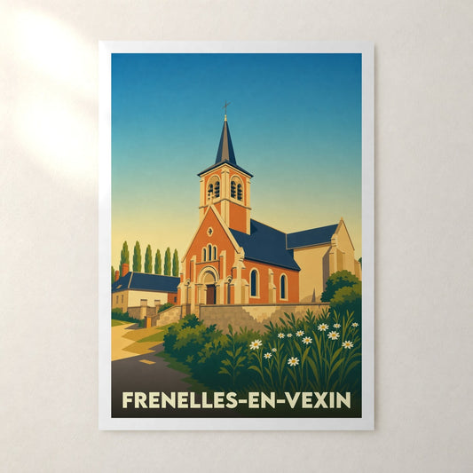 Affiche Frenelles-en-Vexin – sans cadre, accrochée au mur