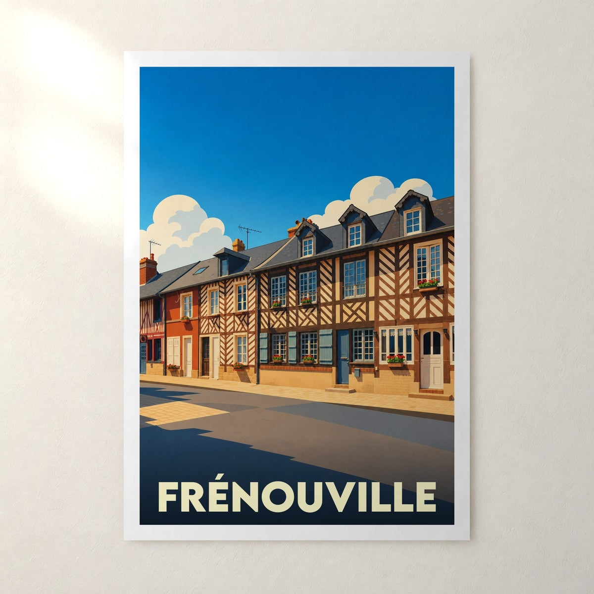 Affiche Frénouville – sans cadre, accrochée au mur
