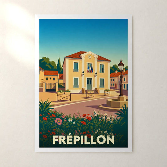 Affiche Frépillon – sans cadre, accrochée au mur