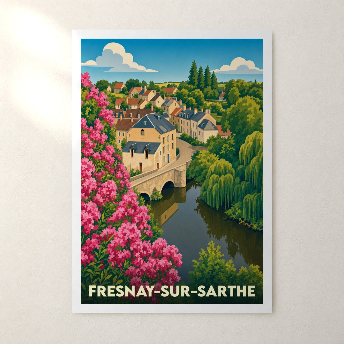 Affiche Fresnay-sur-Sarthe – sans cadre, accrochée au mur