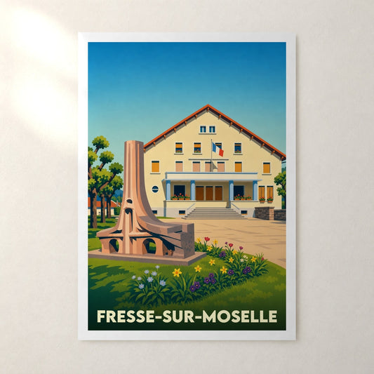 Affiche Fresse-sur-Moselle – sans cadre, accrochée au mur