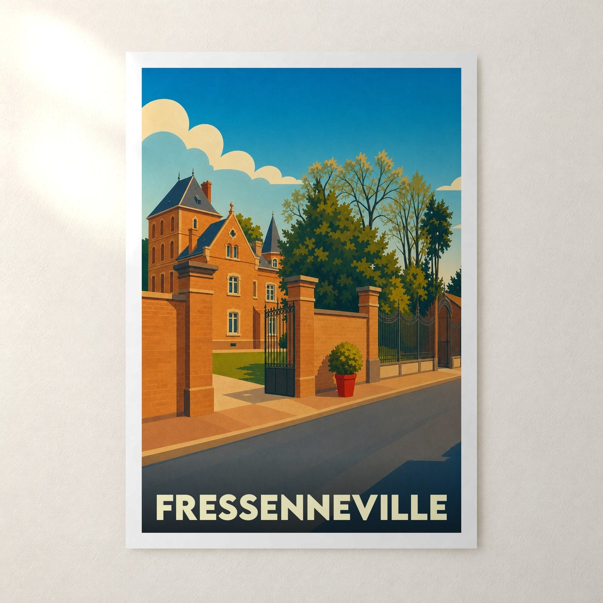 Affiche Fressenneville – sans cadre, accrochée au mur