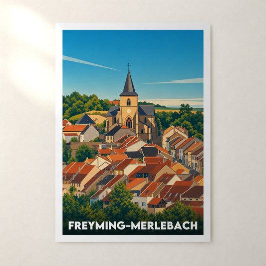Affiche Freyming-Merlebach – sans cadre, accrochée au mur