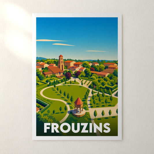 Affiche Frouzins – sans cadre, accrochée au mur