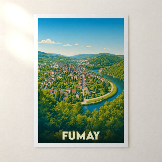 Affiche Fumay – sans cadre, accrochée au mur