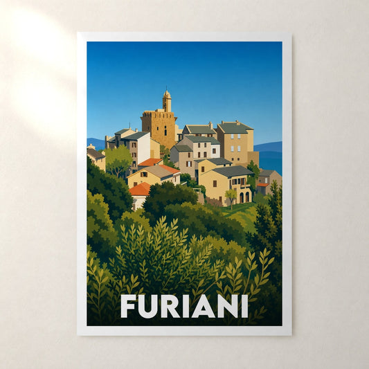 Affiche Furiani – sans cadre, accrochée au mur